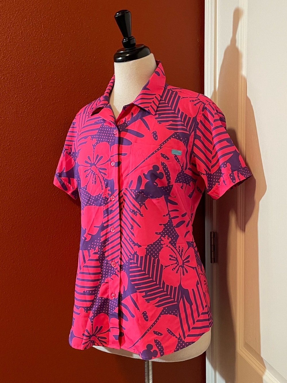RSVLTS Pink and Purple Floral Button-Down Shirt